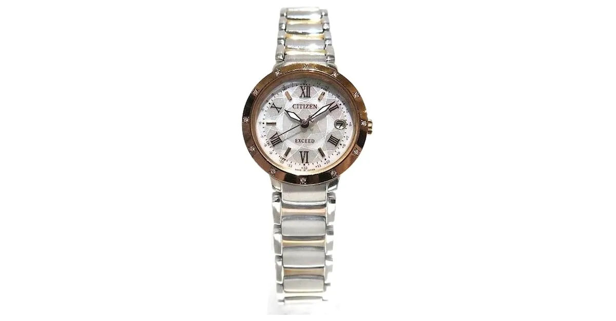 & OTHER STORIES RELOJ SOLAR RADIOCONTROLADO DE ACERO INOXIDABLE PLATEADO PARA MUJER CITIZEN  MODELO H060T022634 (PREOWNED