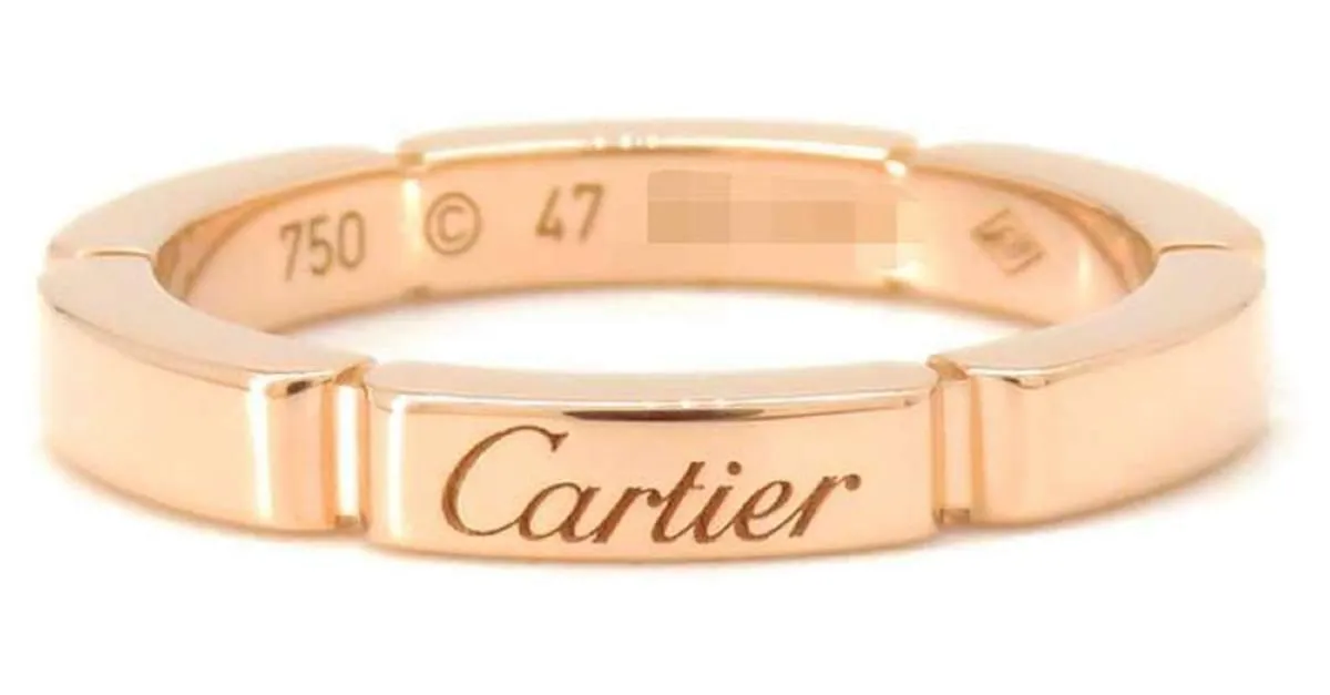 Anillo Cartier Maillon Panthère K18PG Dorado 