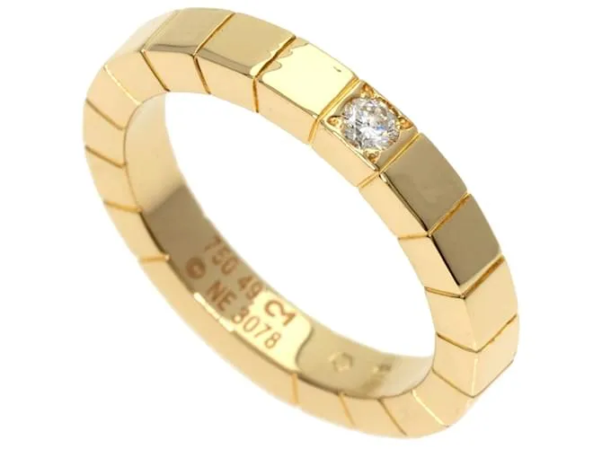 Anillo de diamante Cartier Lanier 1P Dorado 