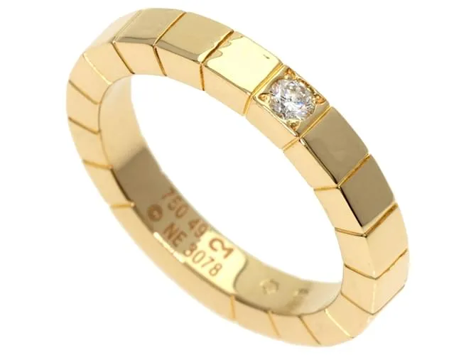 Anillo de diamante Cartier Lanier 1P Dorado 