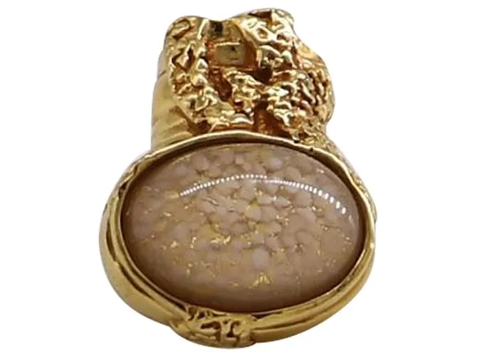 Anillo Saint Laurent Arty en metal dorado 