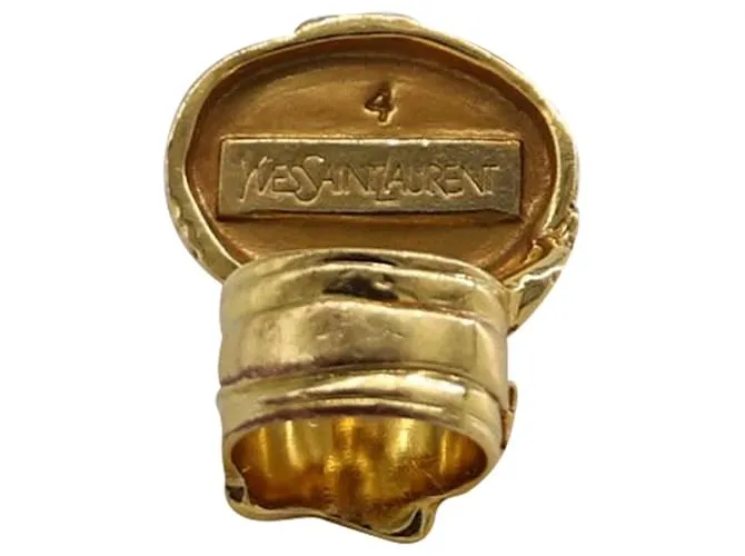 Anillo Saint Laurent Arty en metal dorado 