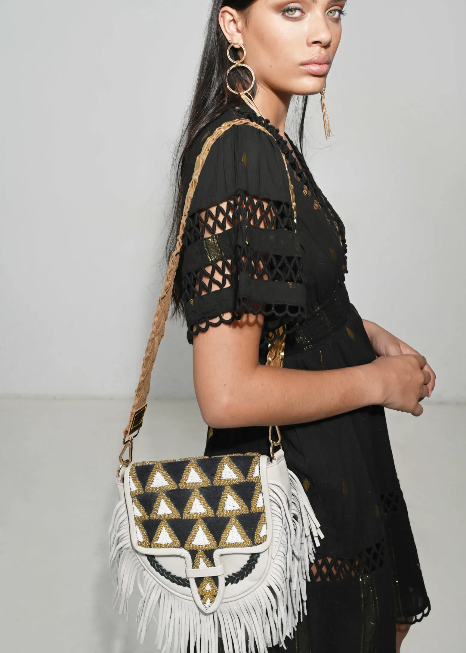 Bandolera piel Medellin Negro