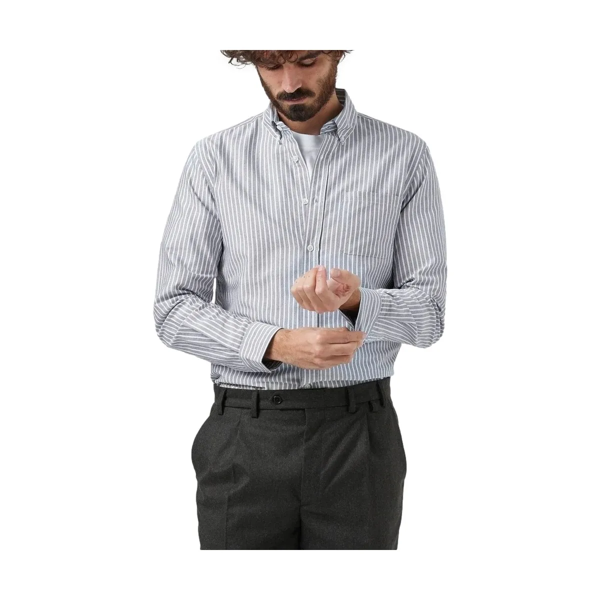 BELAVISTA STRIPE SHIRT  BLACK