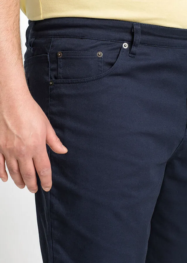 Bermudas elásticas, classic fit Azul oscuro