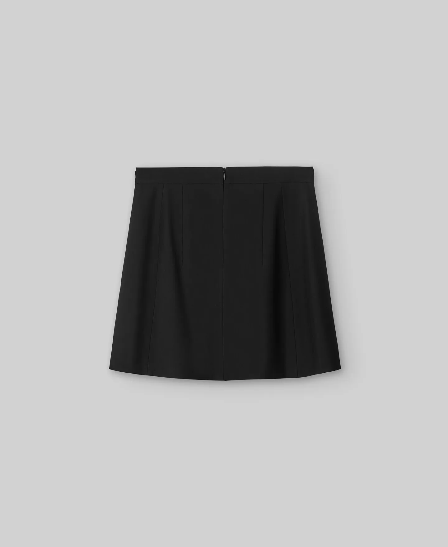 Black ruched miniskirt woman