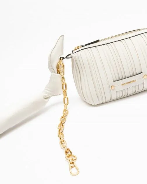 Bolso de hombro Karl Lagerfeld K/Kushion Knotted SM SHB Blanco