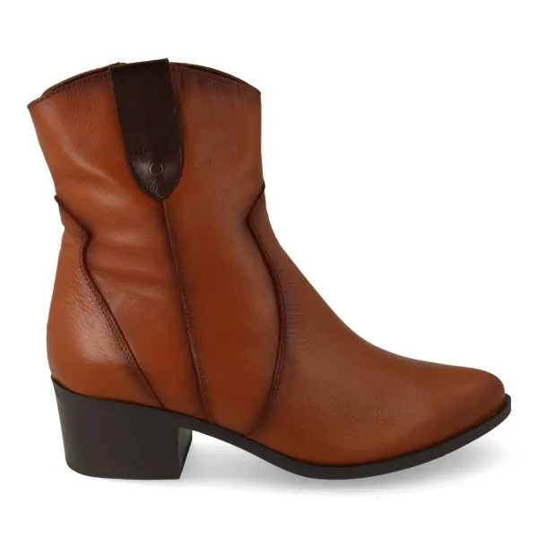 BOTINES MARRONES MUJER PIEL MOD. MICHELE CUERO