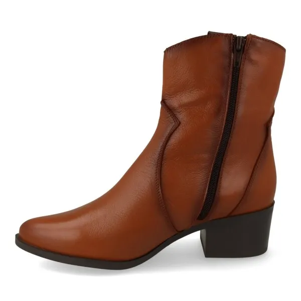 BOTINES MARRONES MUJER PIEL MOD. MICHELE CUERO