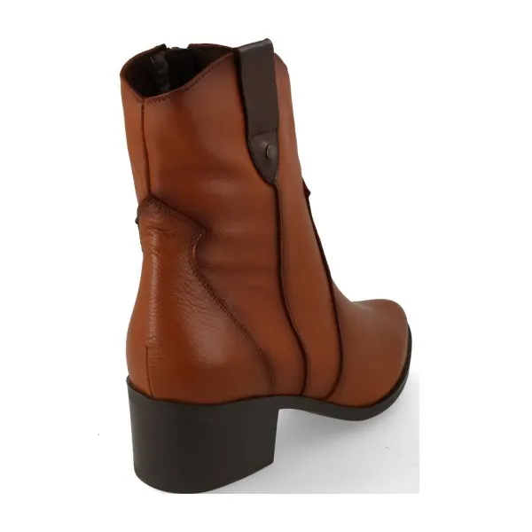 BOTINES MARRONES MUJER PIEL MOD. MICHELE CUERO