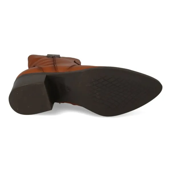BOTINES MARRONES MUJER PIEL MOD. MICHELE CUERO