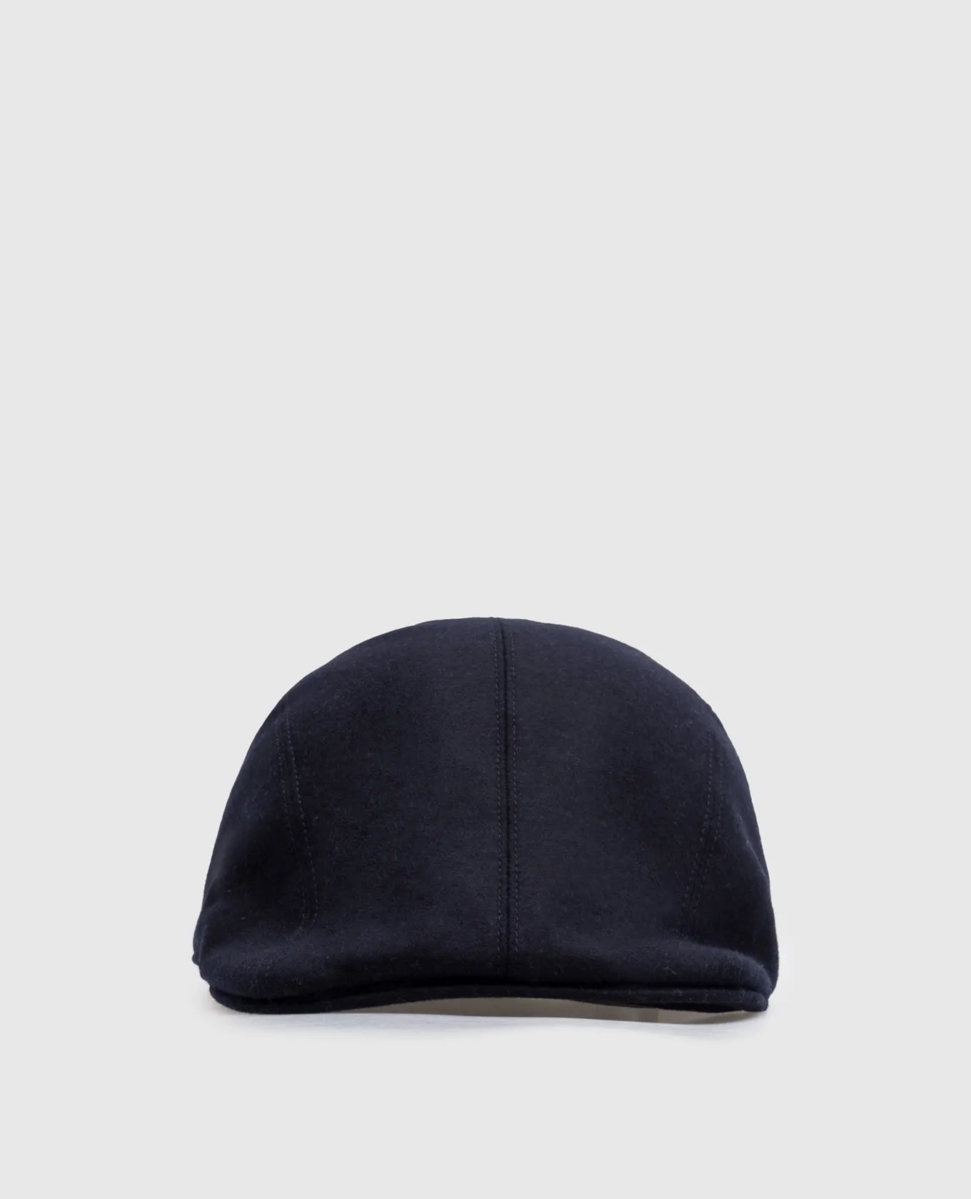 Brunello Cucinelli Blue cap made of wool with logo embroidery