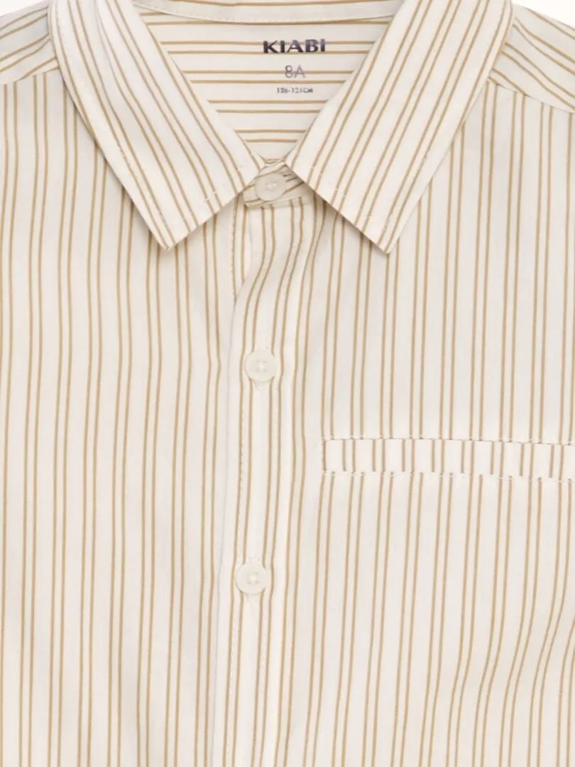 CAMISA DE MANGA CORTA  MARRON