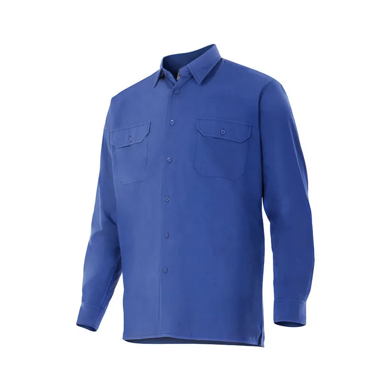 CAMISA LABORAL INDUSTRIA MANGA LARGA AZULINA  VELILLA
