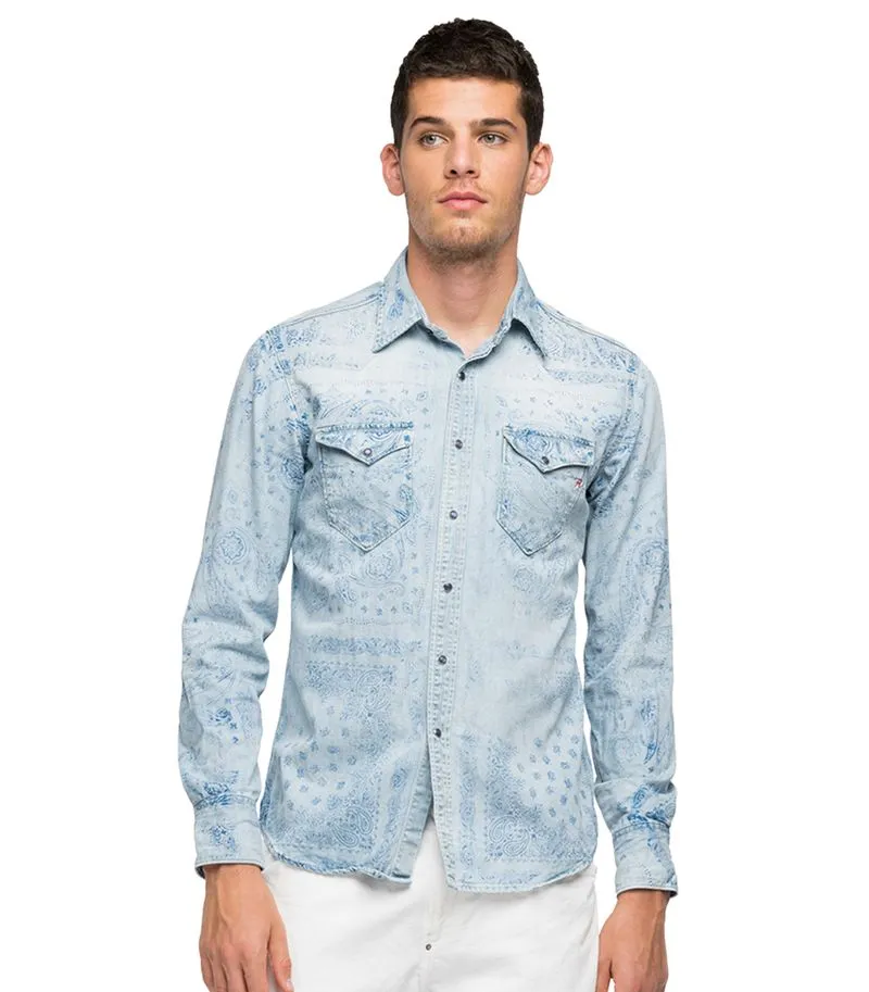 Camisa Para Hombre Shirt Replay 50528