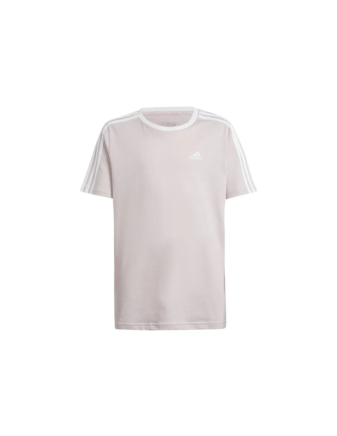 Camiseta adidas Essentials 3 Bandas Cotton Loose Fit  Niña Rosa