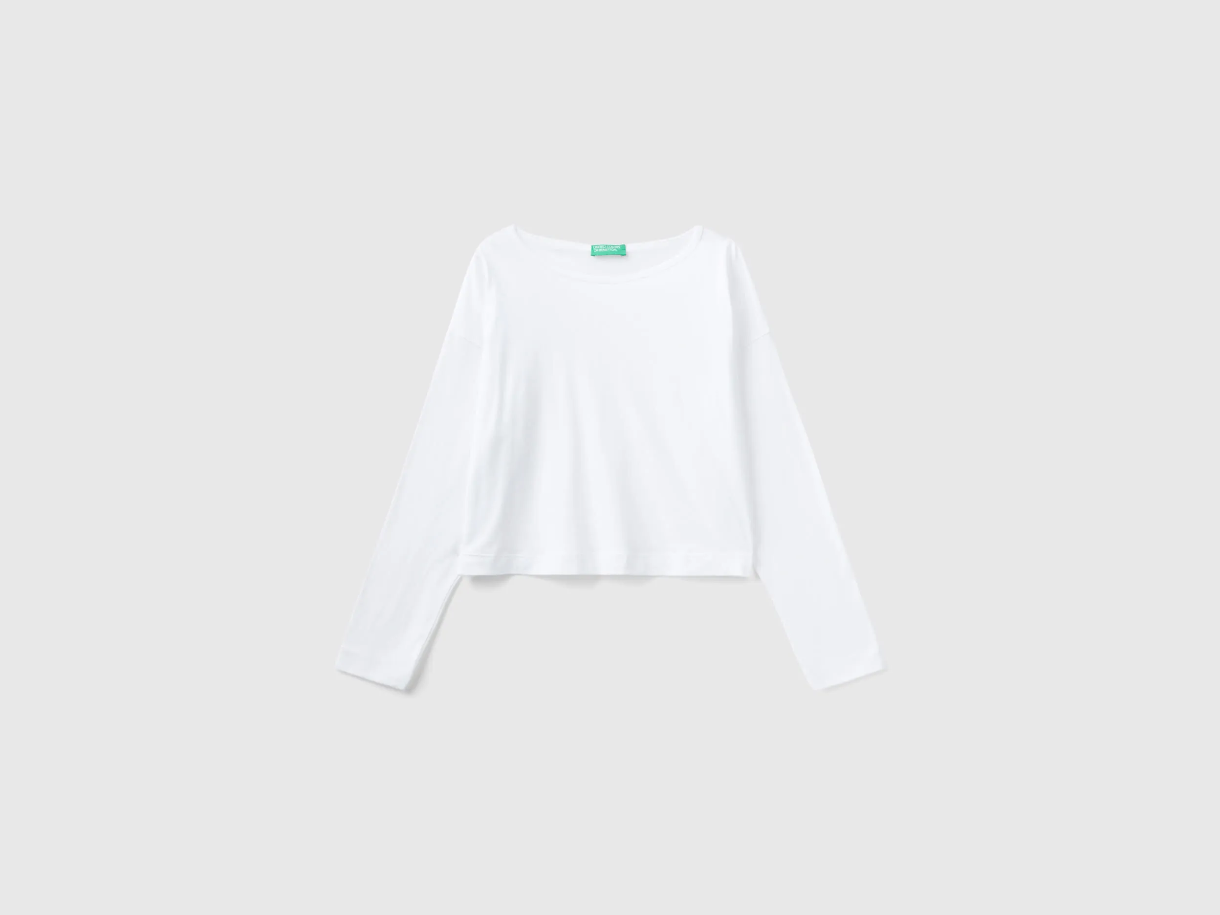 Camiseta blanca de algodón de fibra larga