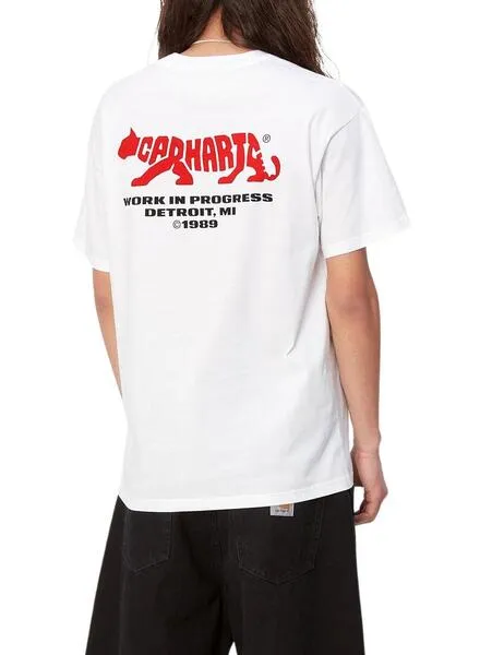 Camiseta Carhartt S/S Rocky Blanco Para Hombre