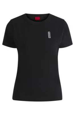 Camiseta de algodón con logo inspirado en la caligrafía rotulada