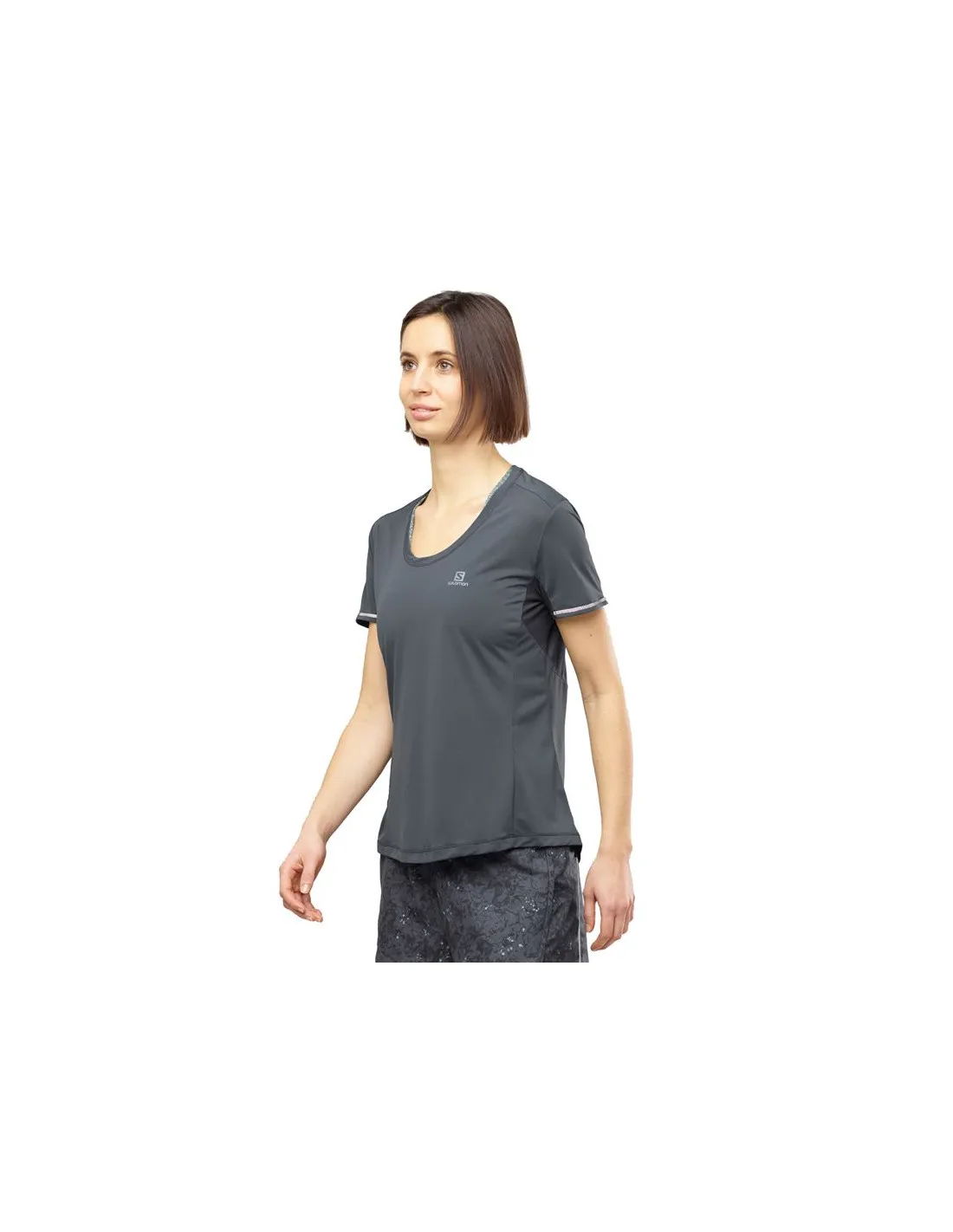 Camiseta de Fitness Salomon Agile Gris