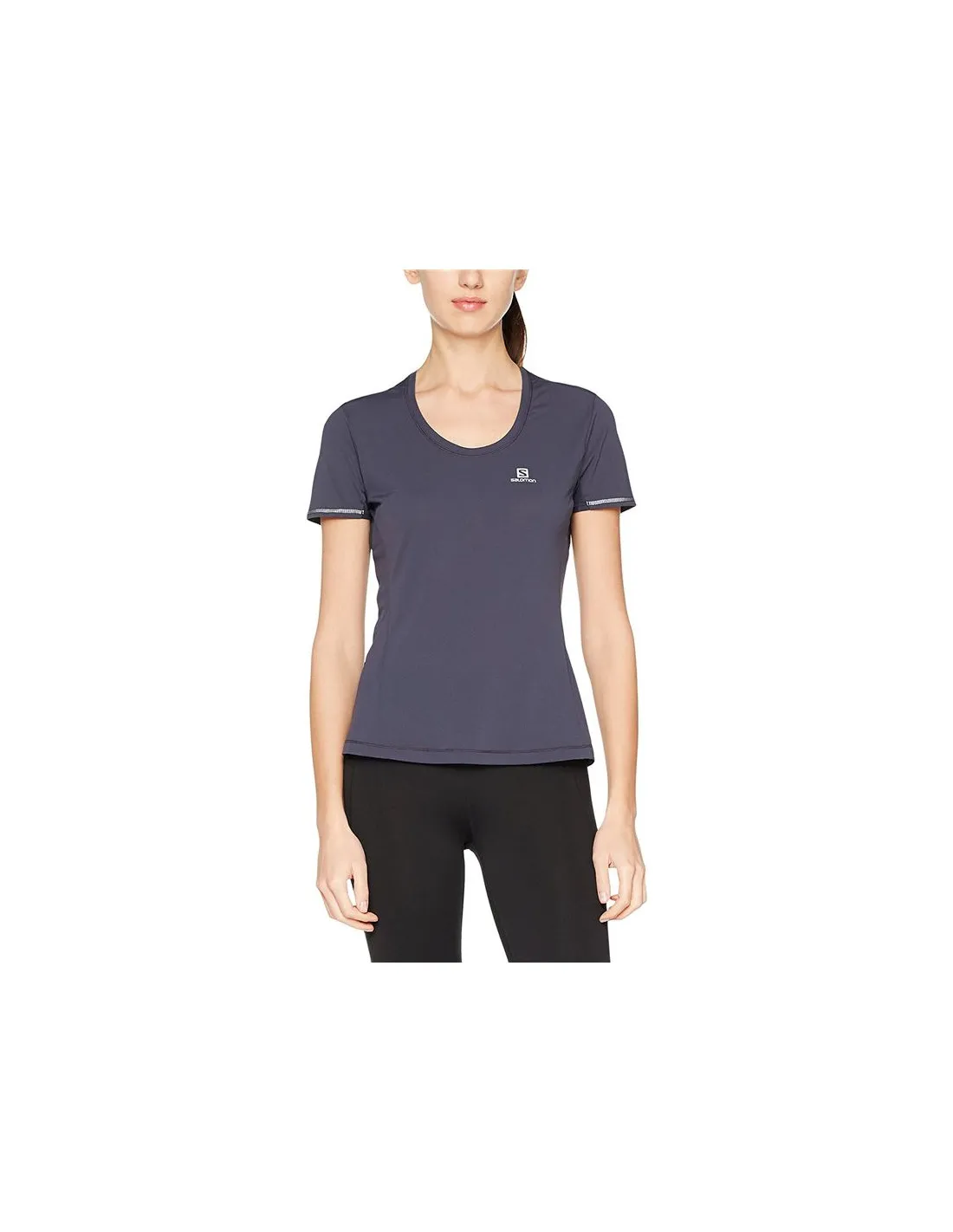 Camiseta de Fitness Salomon Agile Mujer Gris