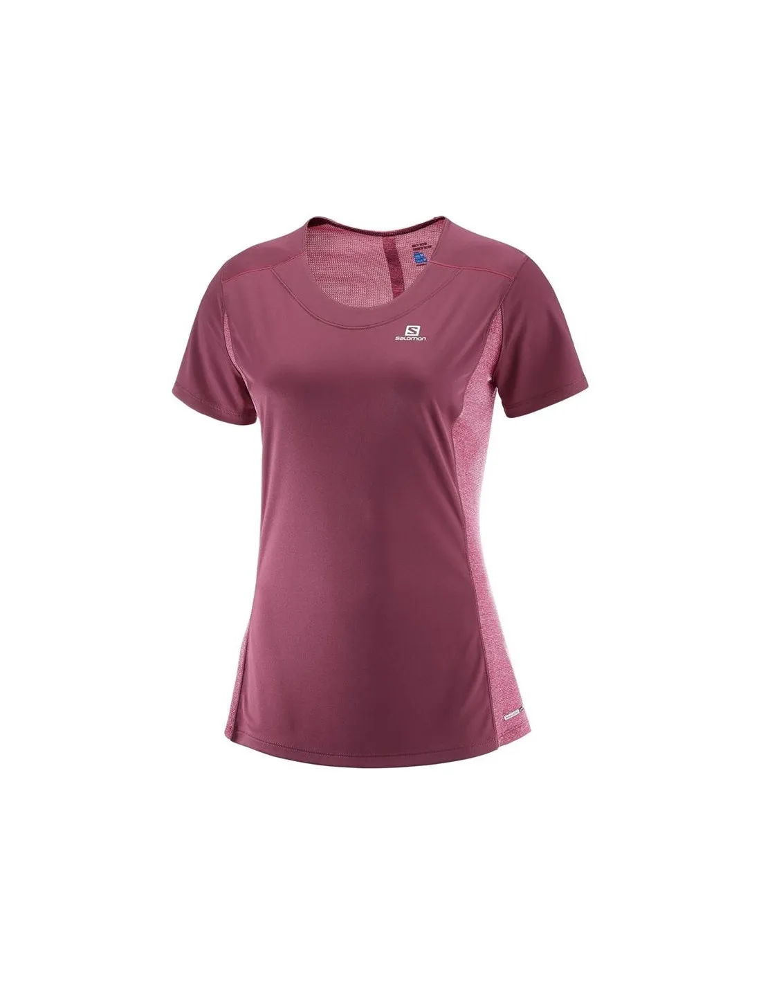 Camiseta de Fitness Salomon Agile Mujer Rosa Oscuro