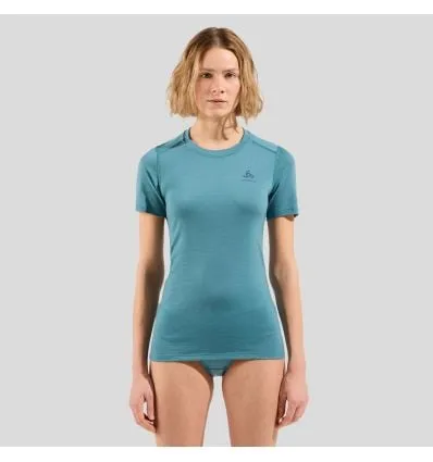 Camiseta Odlo Mujer BL TOP CREW NECK S/S MERINO 160 (arctic)