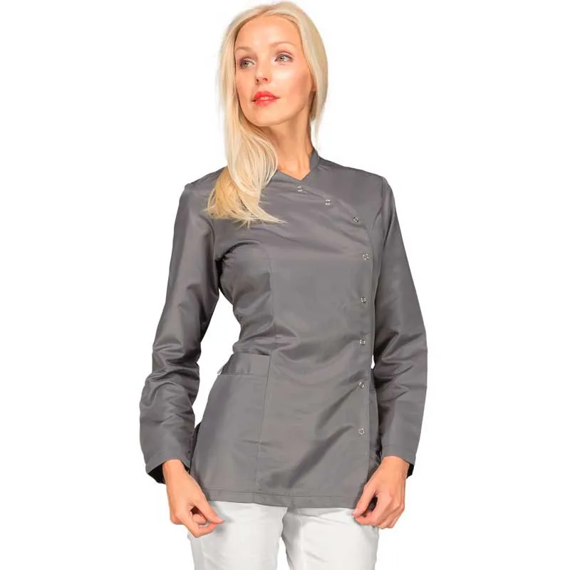 CASACA NIZZA MICROFIBRA GRIS FUELLE EN LA ESPALDA ISACCO  OFERTA TALLA S