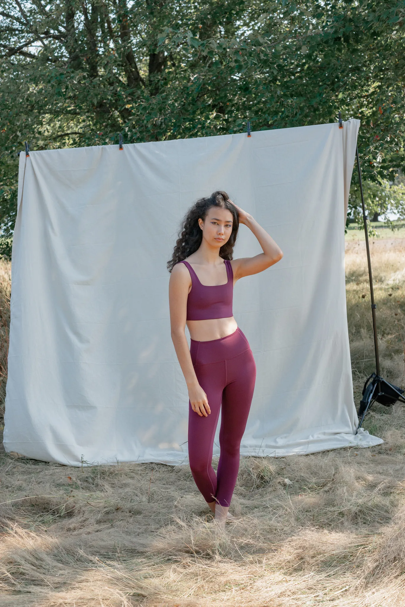 COMPRESSIVE HIGH RISE LEGGING  PLUM
