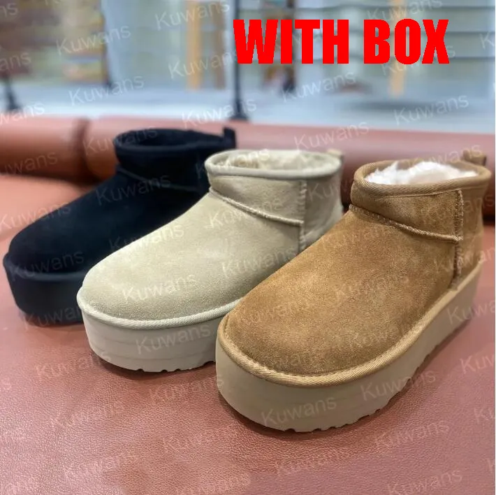 Con Box Women Classic Ultra Mini Platform Boot Boot 2 "Altura de la plataforma 5cm Diseñador de nieve de invierno australia