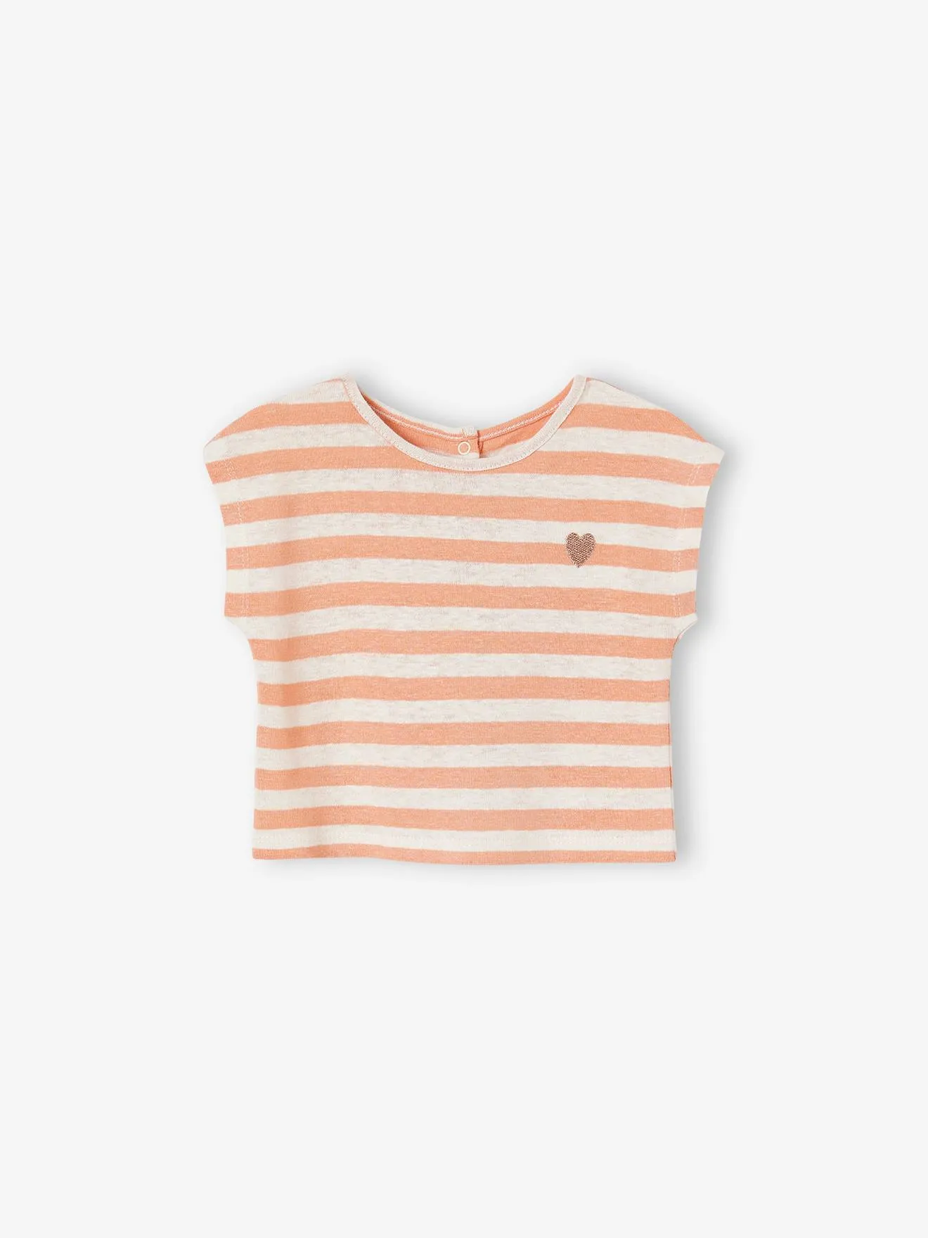 Conjunto para bebé: short, camiseta a rayas y cinta del pelo