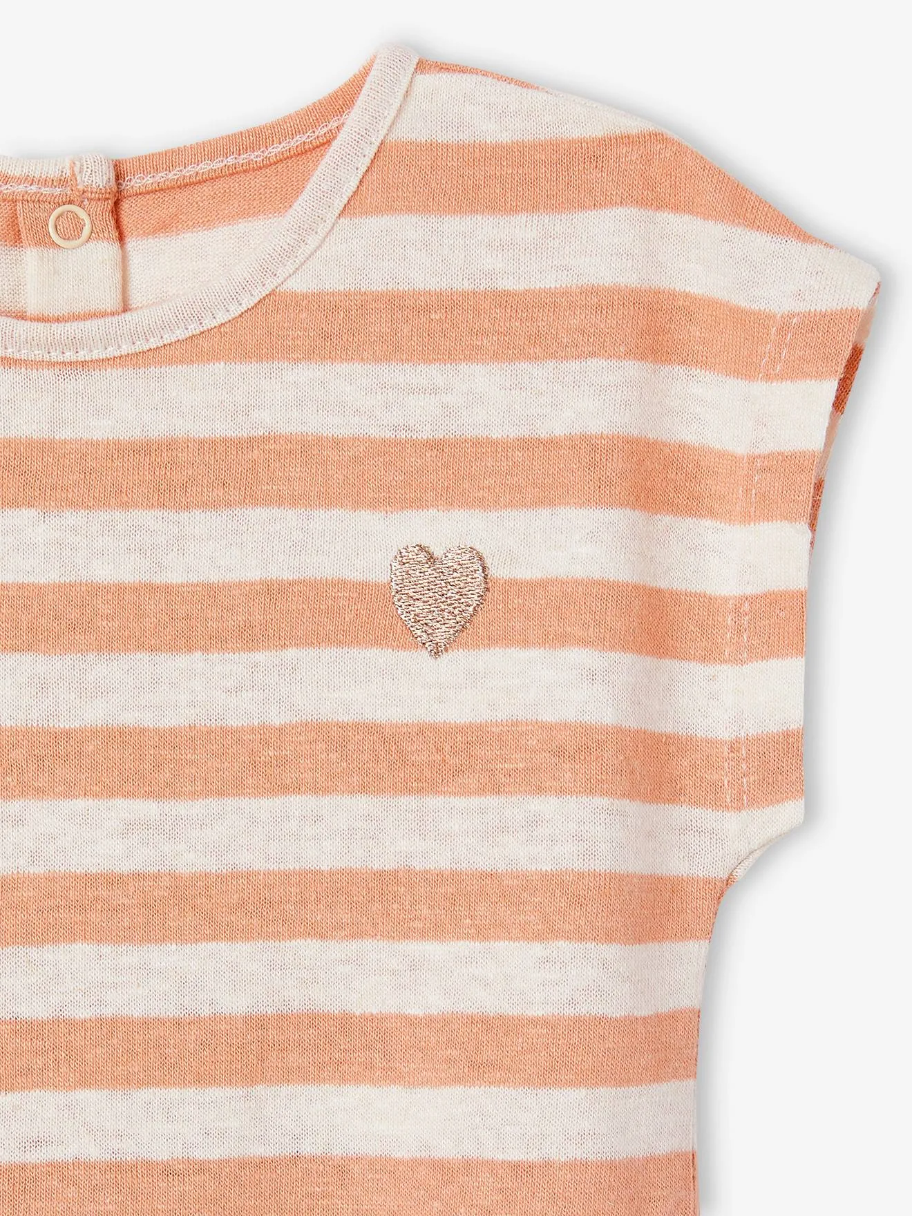 Conjunto para bebé: short, camiseta a rayas y cinta del pelo
