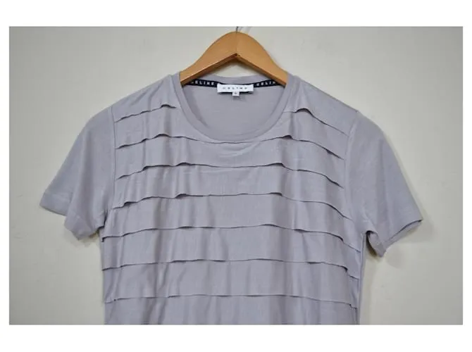 Céline camiseta gris con parte superior y camiseta de cachemira talla S SMALL 