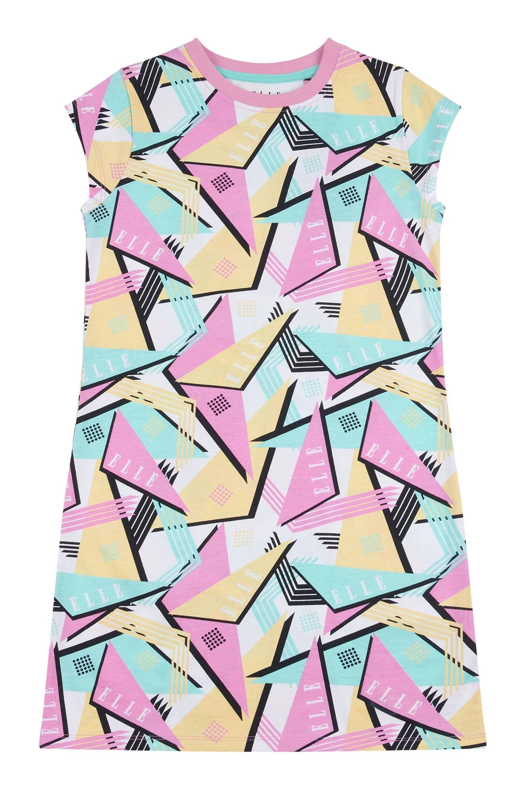 Elle Junior Girls 100% Cotton Geometric Dress