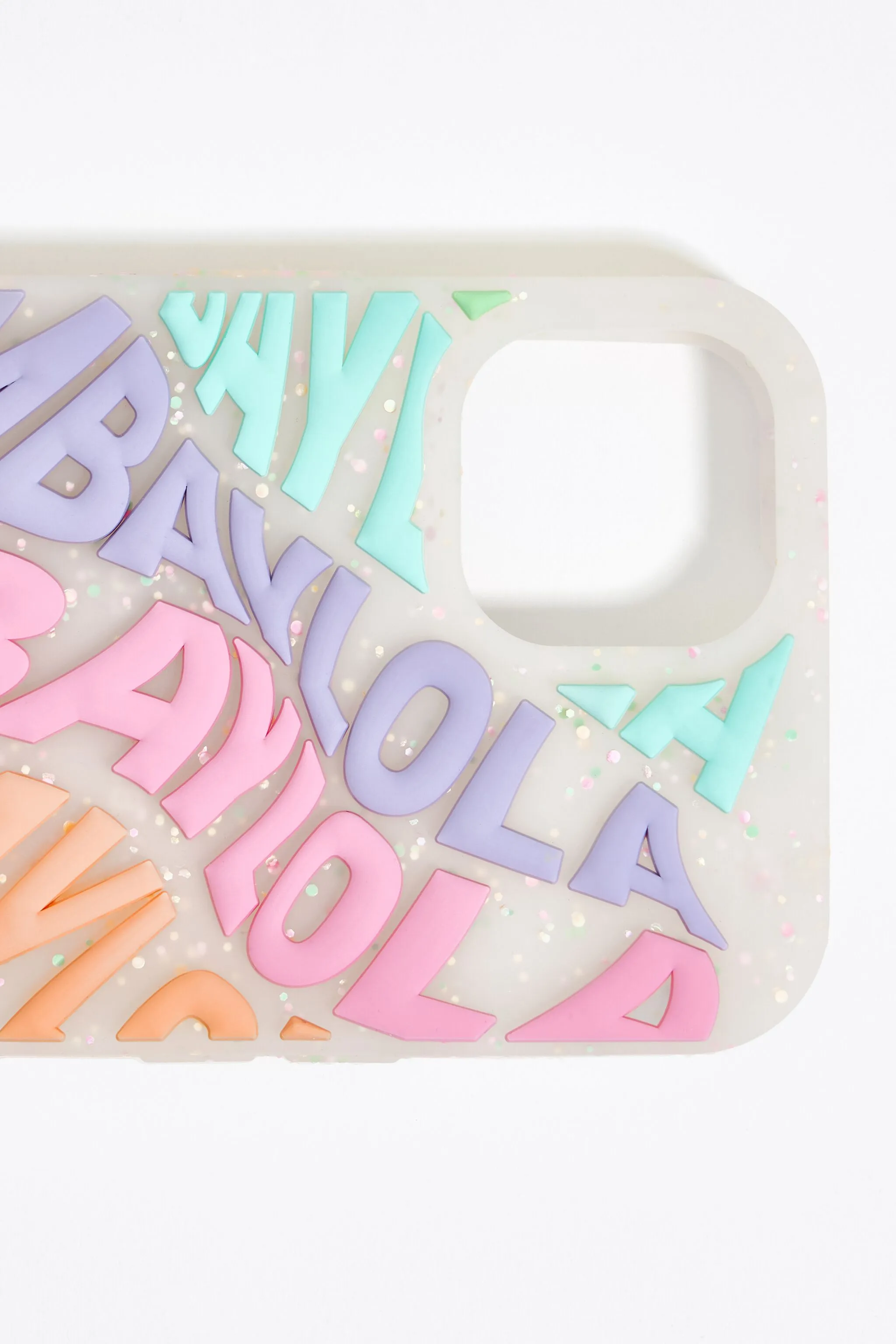 Funda iPhone 15 Pro silicona logo multicolor