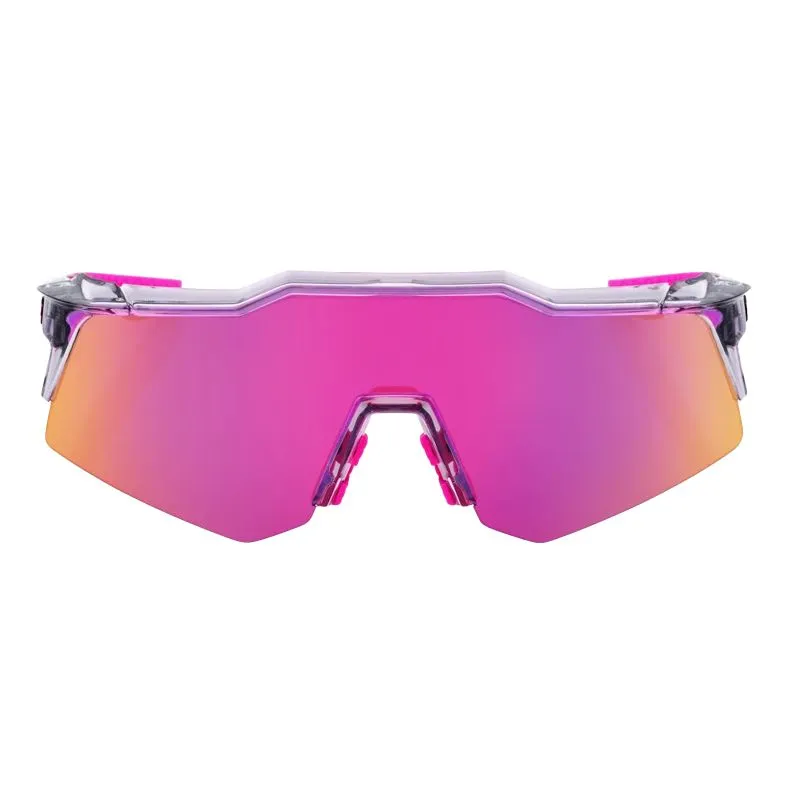GAFAS DE SOL 100% SPEEDCRAFT XS (GRIS TRANSLúCIDO PULIDO  ESPEJO MULTICAPA PúRPURA) CAT. 2