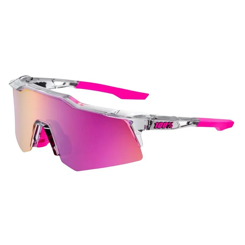 GAFAS DE SOL 100% SPEEDCRAFT XS (GRIS TRANSLúCIDO PULIDO  ESPEJO MULTICAPA PúRPURA) CAT. 2