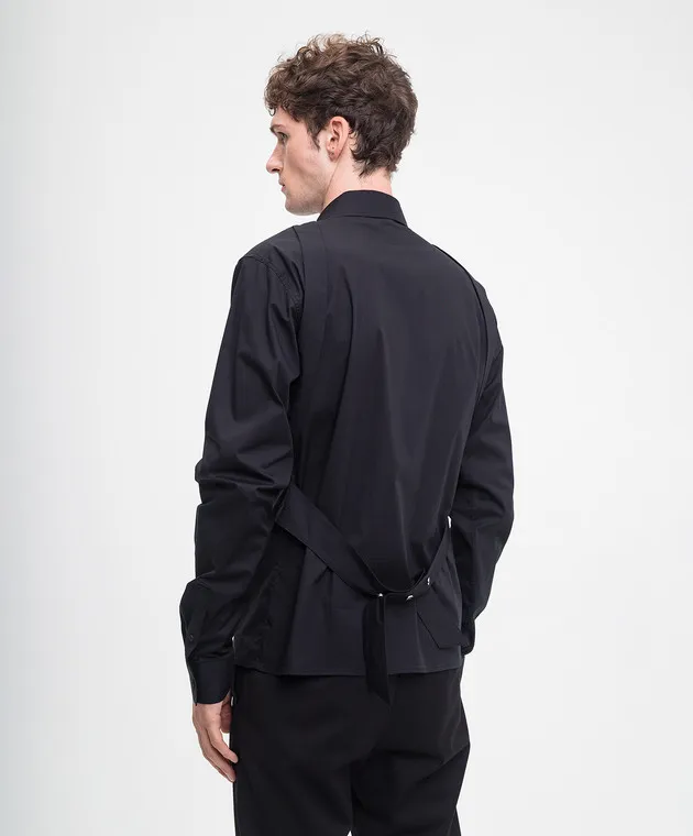 Heliot Emil Black REGALIA shirt with metal logo