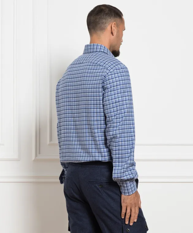 ISAIA Blue checked shirt