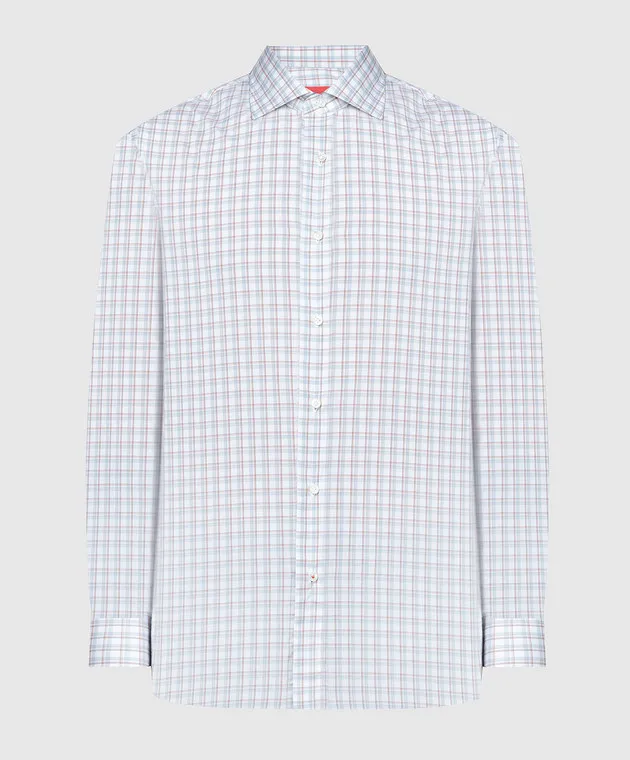 ISAIA Gray checked shirt