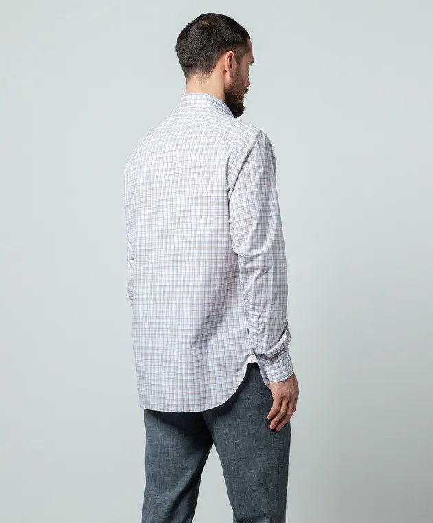 ISAIA Gray checked shirt