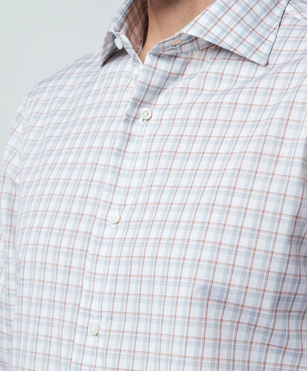 ISAIA Gray checked shirt