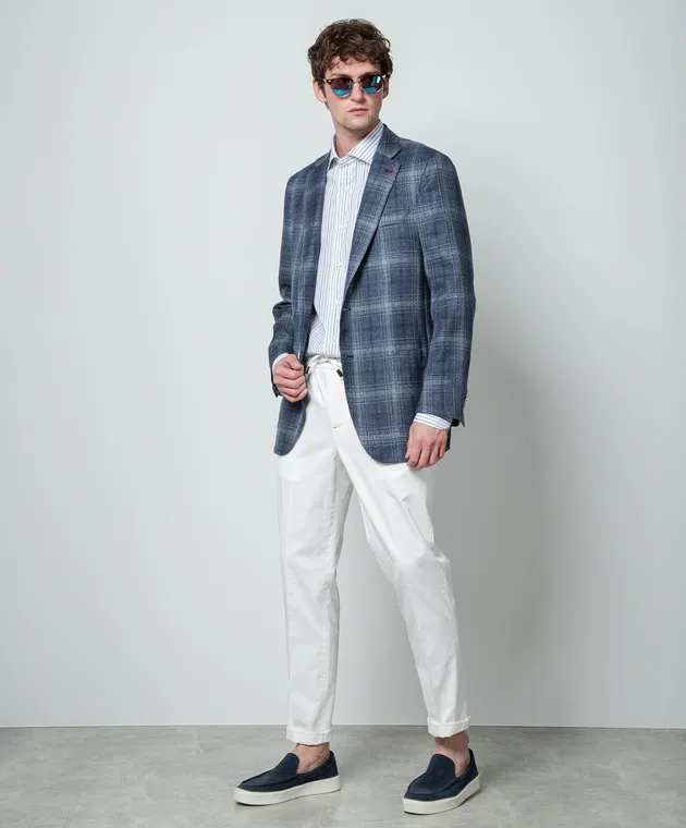 ISAIA White striped shirt