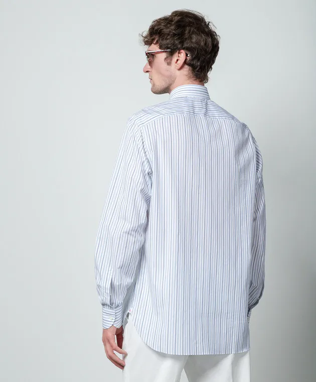 ISAIA White striped shirt