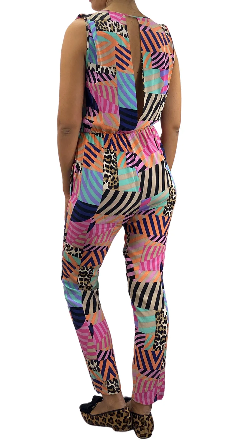 JAZMIN CHEBAR Enterito Seda Color Block