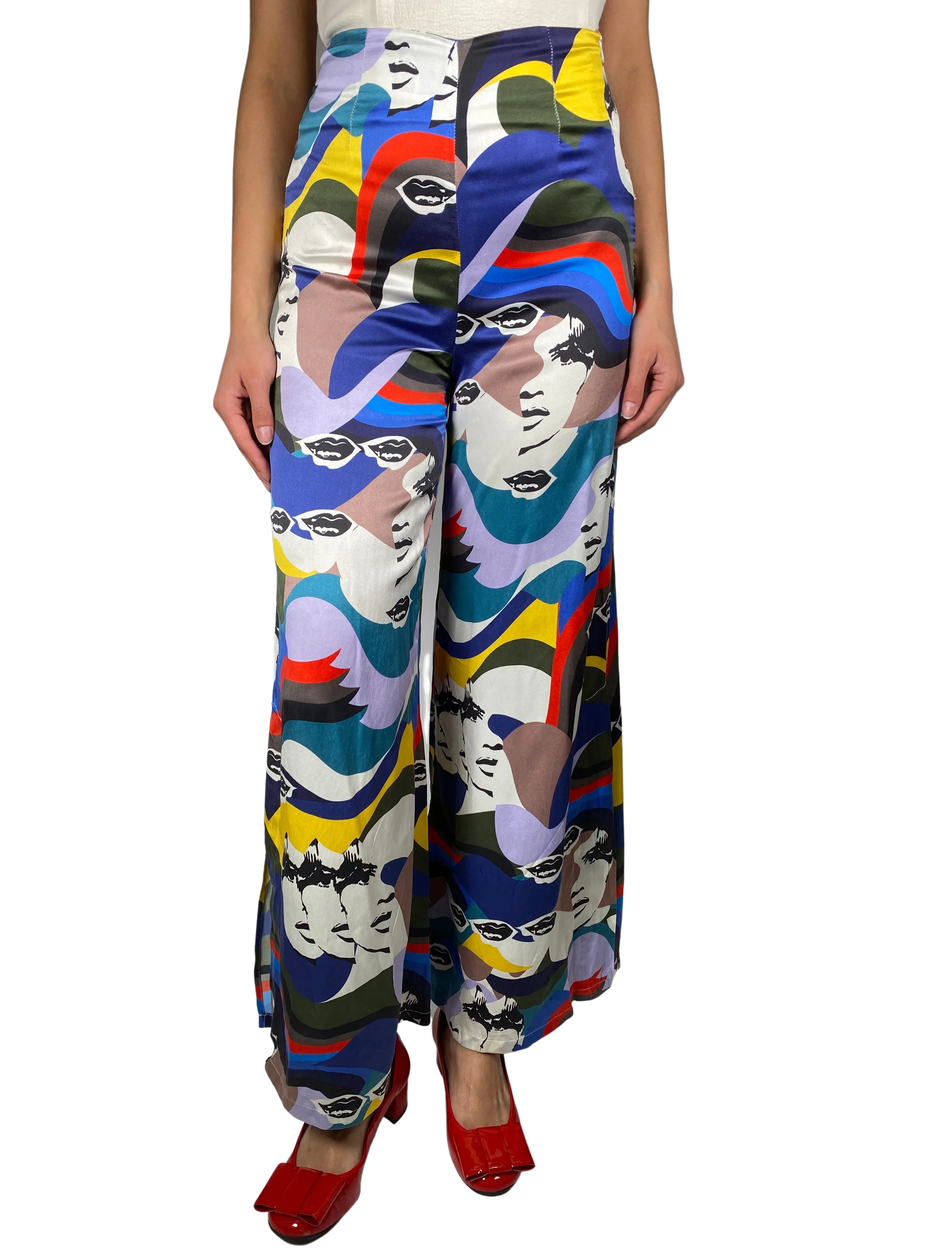 JAZMIN CHEBAR Pantalón Multicolor Seda