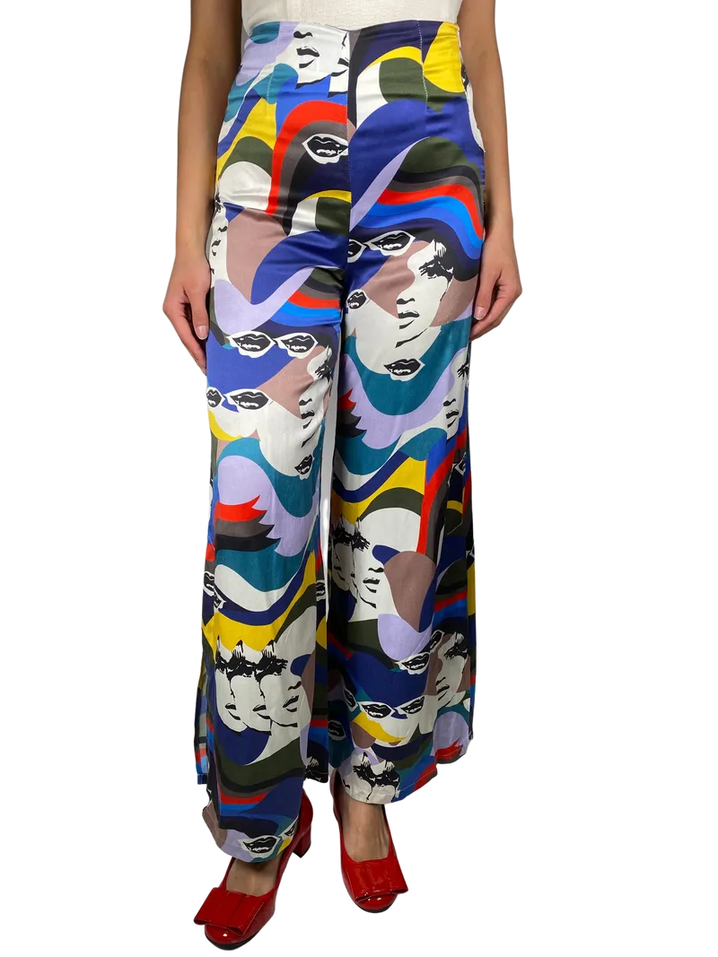 JAZMIN CHEBAR Pantalón Multicolor Seda