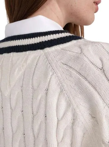 JERSEY TOMMY JEANS VNECK CABLE PARA MUJER