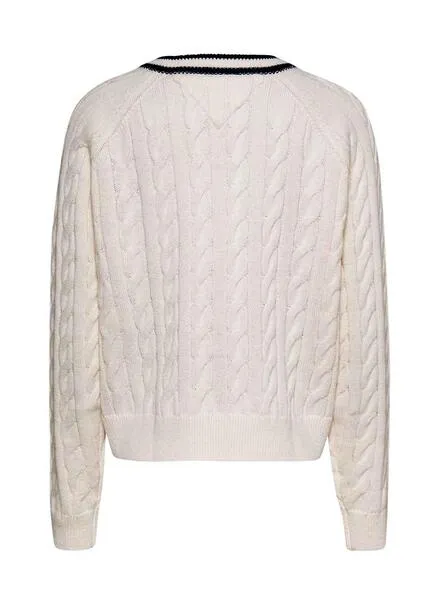 JERSEY TOMMY JEANS VNECK CABLE PARA MUJER