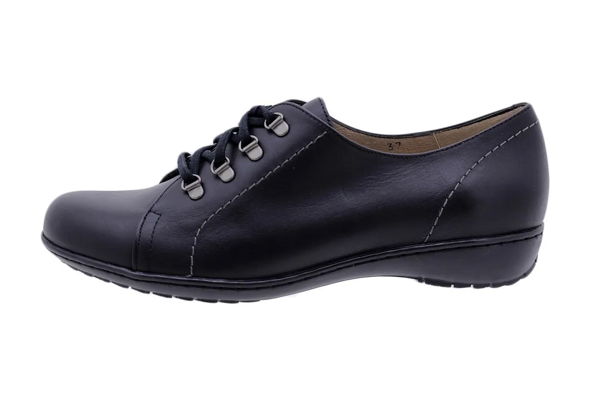 LACEUP SHOE BLACK LEATHER